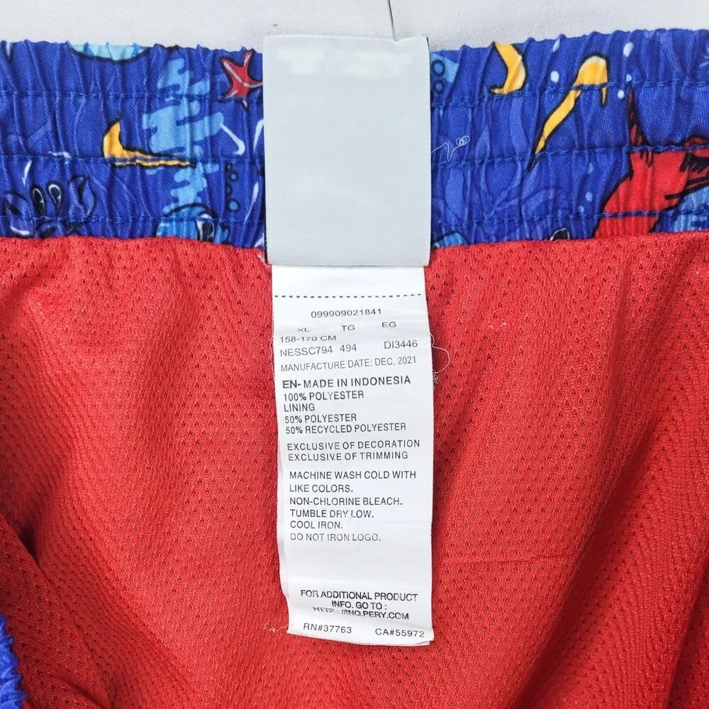 Nike Kids Boys Size XL Blue Hammerhead Shark Swim Shorts